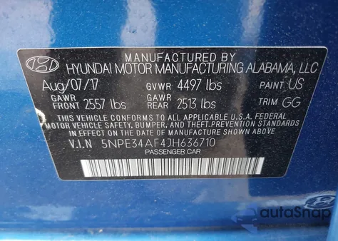 2018 Hyundai Sonata Sel from USA, damaged, VIN 5NPE34AF4JH636710